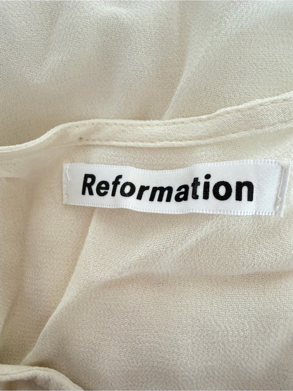 Reformation White Surrey Crepe Button Up Shirt Midi Dress Size 0 - 8553 - Picture 11 of 14
